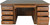SOLD Victorian Oak 66 Inch Flat Top Desk with Carved Pulls
