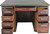 SOLD Mahogany Lawyers Flat Top Desk Carved Handles