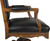 SOLD French Victorian Black Leather Swivel Tilt Lawyers Office Chair