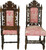 SOLD Set of 4 Victorian Heavy Carved Barley Post Oak Chairs