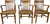 SOLD Set of 3 Oak Conference Chairs