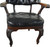 SOLD Pair of Mahogany Carved Arm Chairs with Leather