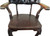SOLD Pair of Mahogany Carved Arm Chairs with Leather