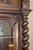 SOLD Victorian Oak Barley Twist Carved Library Cabinet