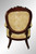 SOLD Antique Victorian Floral Basket Carved Gent's Chair