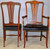 SOLD Set of 6 Oak Dining Chairs with Leather Seats