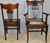 SOLD  Set of 6 Oak Unusual Carved Face Dining Chairs