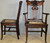 SOLD  Set of 6 Oak Unusual Carved Face Dining Chairs