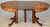 SOLD Round Tiger Sawn Oak Claw Foot Dining Table – 2 Leaves