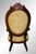 SOLD Antique Victorian Carved Basket Crest Arm Chair