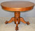 SOLD Victorian Oak Claw Foot Dining Table 42” Fully Refinished