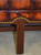 SOLD Leather Tufted Chippendale Camel Back Sofa