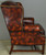 SOLD Leather Chippendale Wingback Chair by North Hickory