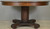 SOLD Mahogany Empire 54 Inch Round Dining Table with 4 Factory Leaves in Crate