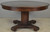 SOLD Mahogany Empire 54 Inch Round Dining Table with 4 Factory Leaves in Crate