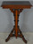 SOLD Victorian Incise Carved Walnut Plant Stand Lamp Table