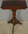 SOLD Victorian Incise Carved Walnut Plant Stand Lamp Table