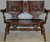 SOLD Rare Solid Oak Monastery Carved Parlor Suite