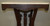 SOLD Antique End Table, Antique Walnut Victorian Carved Marble Top Parlor Stand