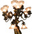 SOLD Outstanding Neoclassical Figural Floor Candelabra