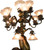 SOLD Outstanding Neoclassical Figural Floor Candelabra