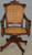 SOLD Victorian Burl Walnut Swivel Tilt Office Chair