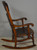SOLD Tall Oak Solid Seat Rocking Chair