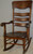 SOLD Tall Oak Solid Seat Rocking Chair