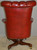 SOLD Red Leather Executive Swivel Office Chair by Kittinger