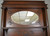 SOLD Oak Victorian Fireplace Mantle with Oval Mirror