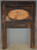 SOLD Oak Victorian Fireplace Mantle with Oval Mirror