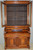 SOLD Victorian Burl Walnut Cylinder Secretary Desk with Pillars