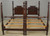 SOLD Pair of Tall Twin Mahogany Pineapple Poster Beds