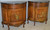 SOLD Pair of Marble Top Demi Lune Chests