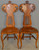 SOLD Pair of Oak Ladies Desk Chairs / Vanity Chairs
