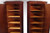 SOLD Pair of Beidermeier Flame Mahogany Corner China Closets-Match Pair !!