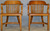 SOLD Pair of Oak Barrel Back Lawyers Bankers Arm Chairs
