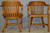 SOLD Pair of Oak Barrel Back Lawyers Bankers Arm Chairs