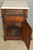 SOLD Victorian Burl Walnut Marble Top Half Commode Nightstand