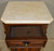 SOLD Victorian Burl Walnut Marble Top Half Commode Night Stand