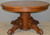 SOLD Round Oak Lion Head Claw Foot Banquet Table