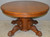 SOLD Round Oak Lion Head Claw Foot Banquet Table
