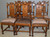 SOLD Antique Set Six Oak Carved Dining Chairs