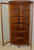 SOLD Oak Victorian Curved Glass Two Door Corner China Closet