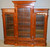 SOLD Antique Victorian Triple Door Burl Walnut Bookcase