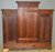 SOLD Antique Victorian Triple Door Burl Walnut Bookcase