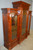 SOLD Antique Victorian Triple Door Burl Walnut Bookcase
