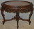 SOLD Carved Glass Top Serving Coffee Table