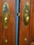SOLD Mahogany Bevel Oval Leaded Doors Double Doorway