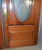 SOLD Mahogany Bevel Oval Leaded Doors Double Doorway